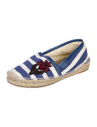 Gucci Bee Accent Canvas Espadrilles
