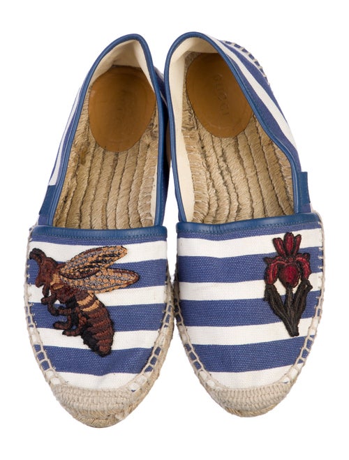 Gucci Bee Accent Canvas Espadrilles