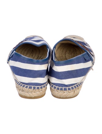 Gucci Bee Accent Canvas Espadrilles