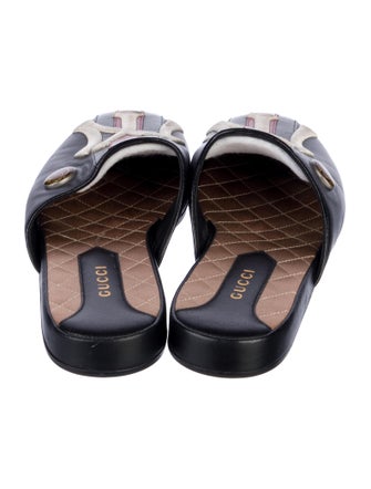 Gucci Web Accent Leather Mules
