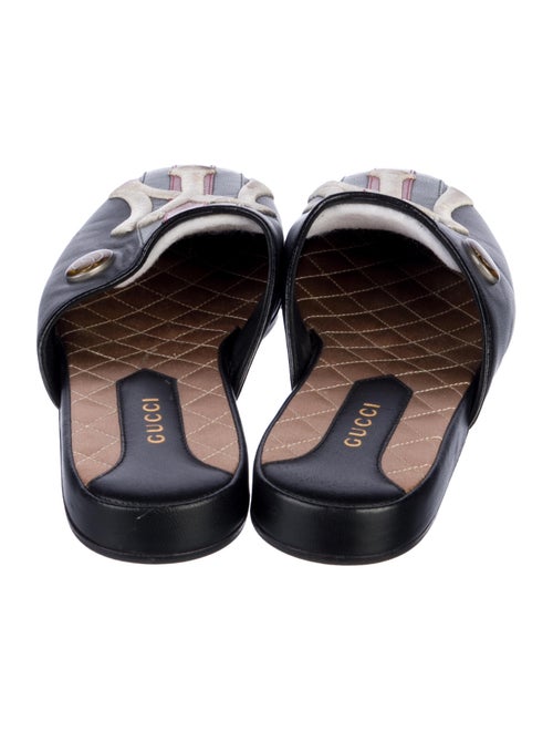 Gucci Web Accent Leather Mules