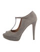 Gucci Suede T-Strap Pumps