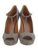 Gucci Suede T-Strap Pumps