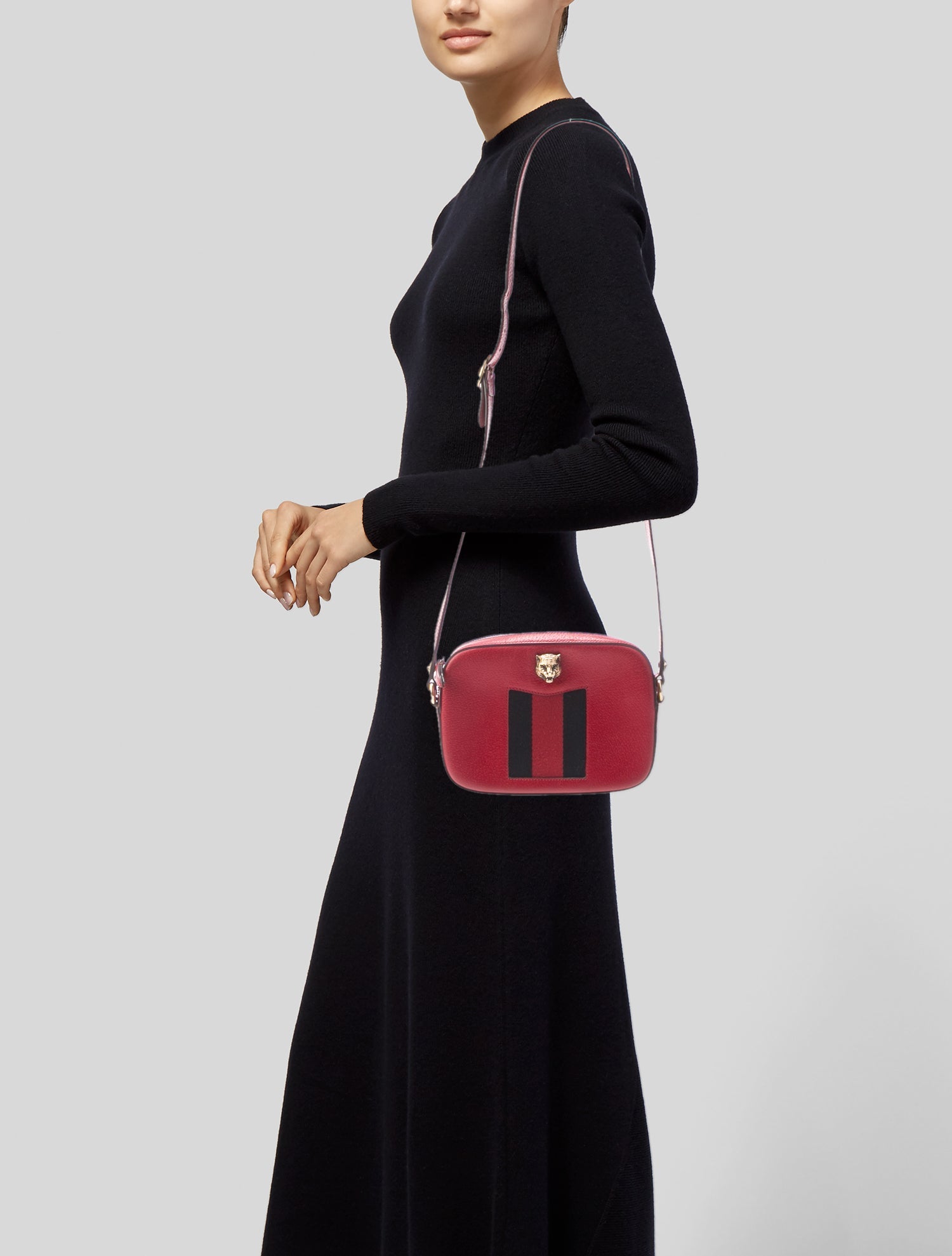 The Row Leather Medicine Pouch - Black Crossbody Bags