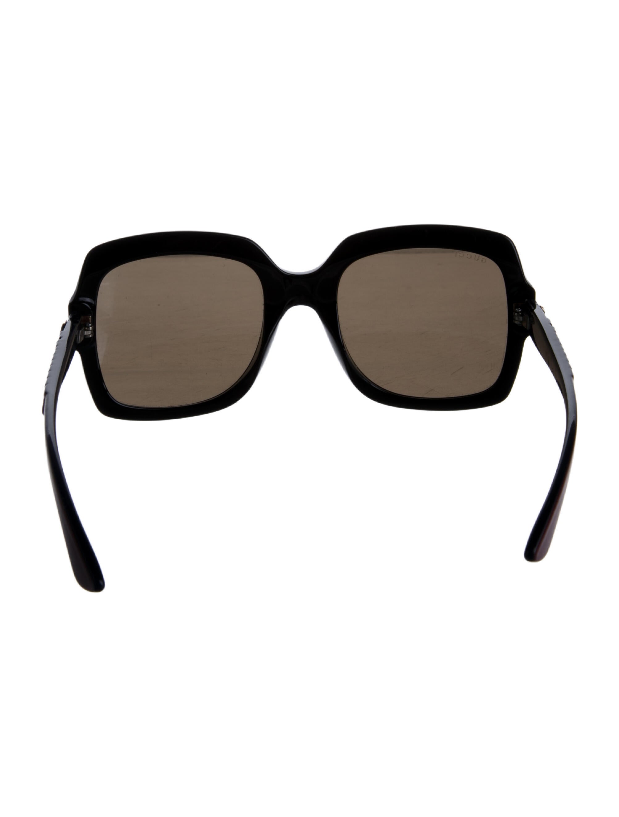 Gucci Web Accent Square Sunglasses