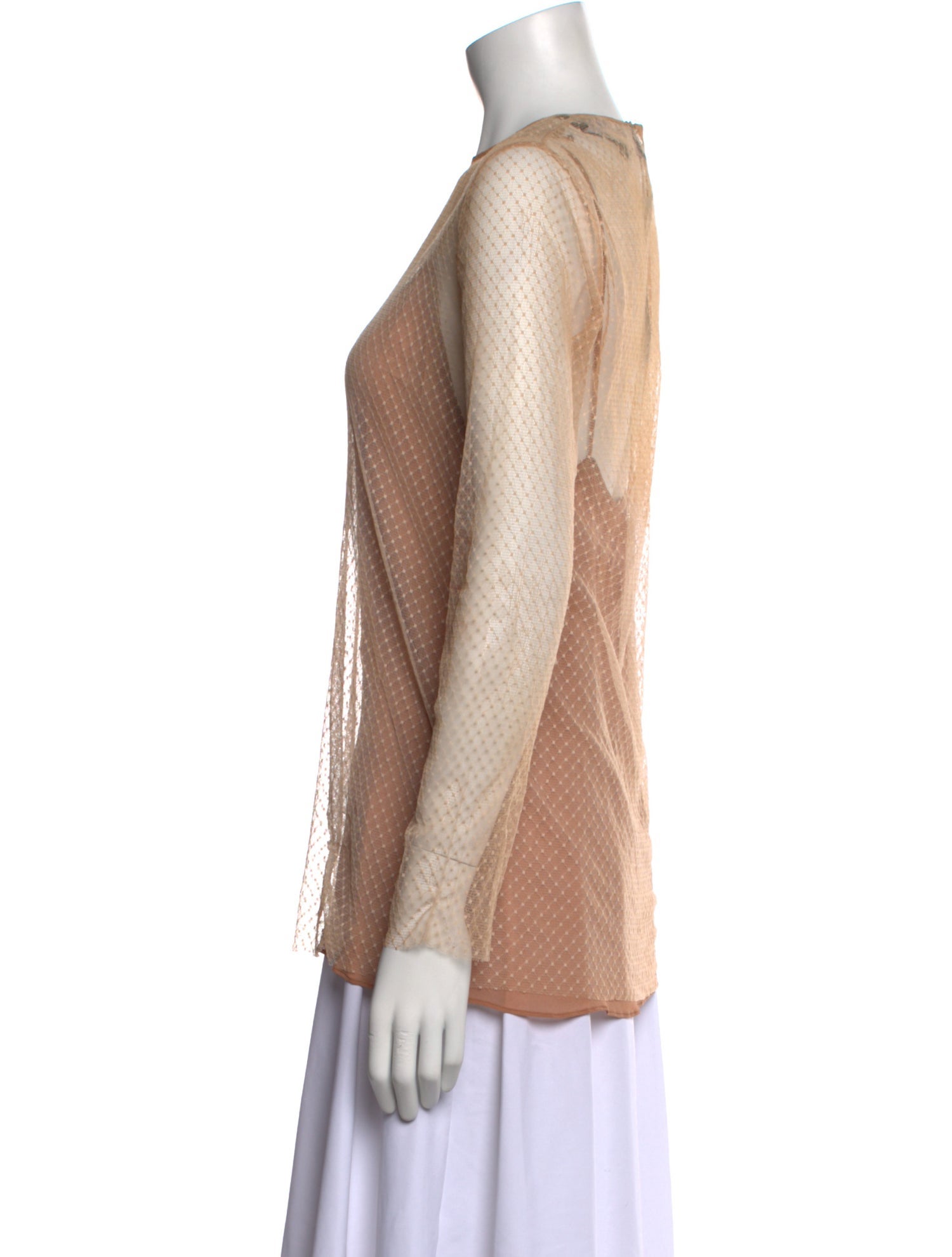 Gucci Silk Lace Pattern Blouse