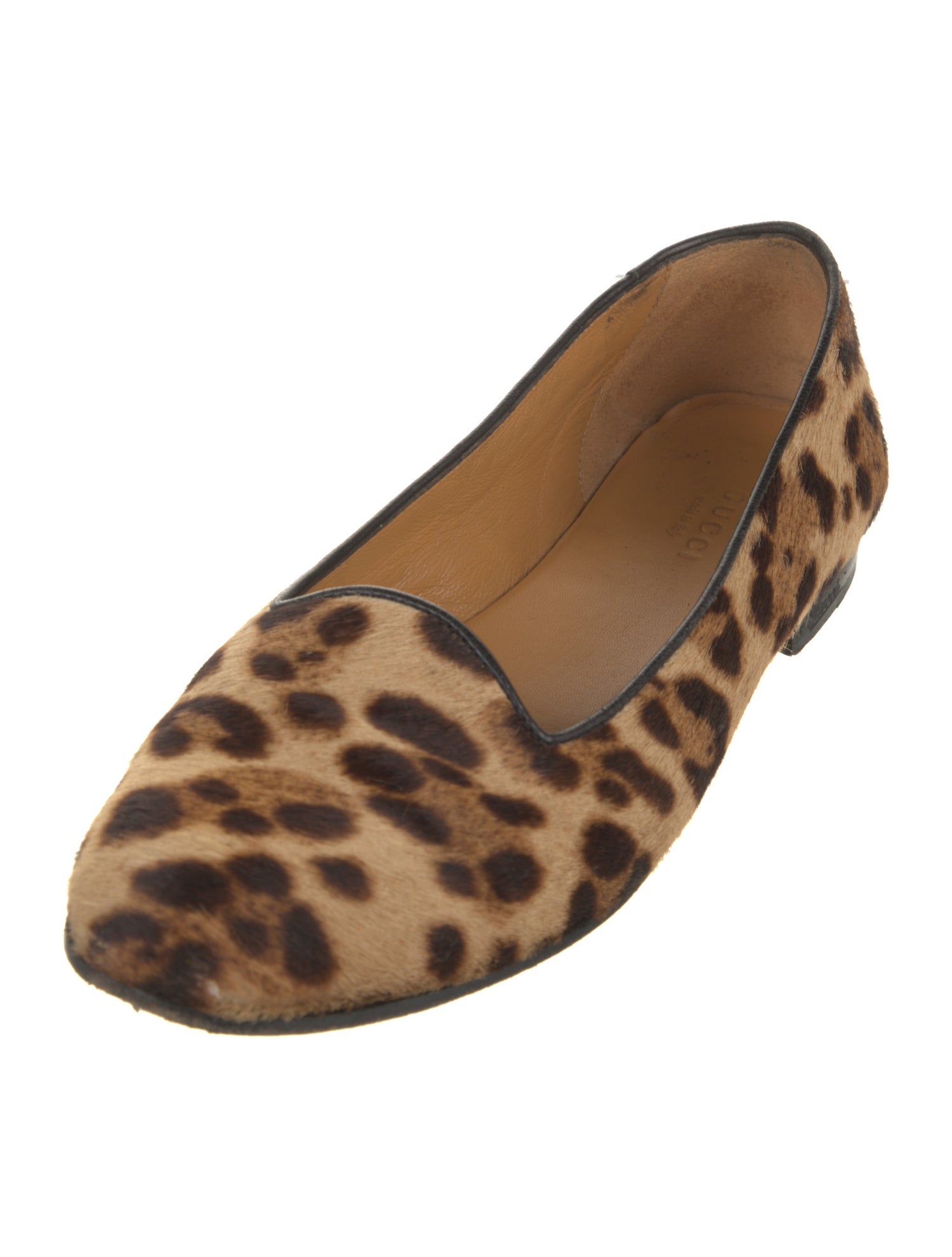 Gucci Ponyhair Animal Print Loafers