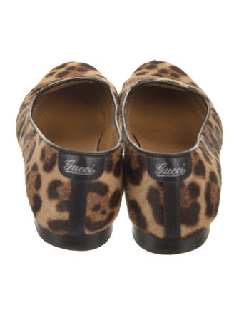 Gucci Ponyhair Animal Print Loafers