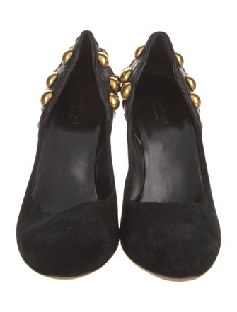 Gucci Babouska Accents Suede Pumps