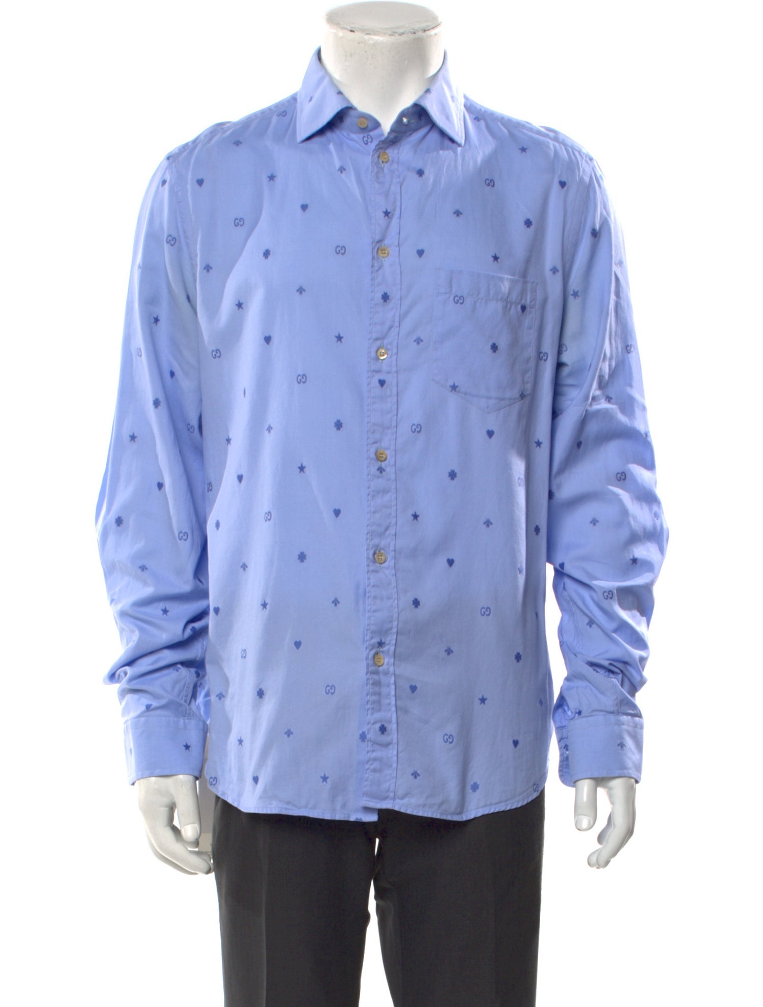 Gucci Printed Long Sleeve Dress Shirt