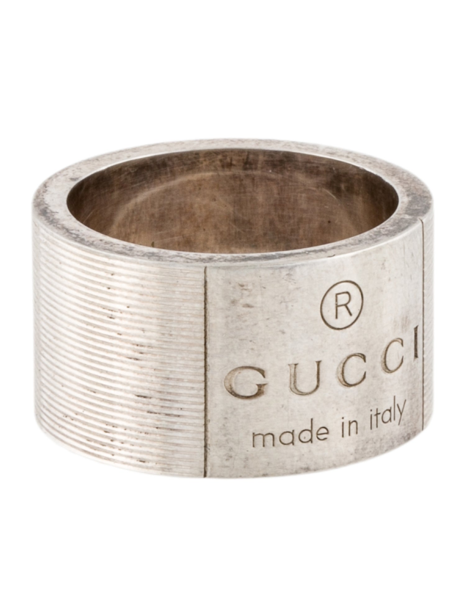 Gucci Trademark Stripes Wide Band Ring