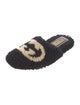 Gucci Interlocking G Logo Shearling Mules