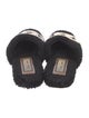 Gucci Interlocking G Logo Shearling Mules