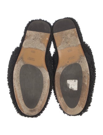 Gucci Interlocking G Logo Shearling Mules