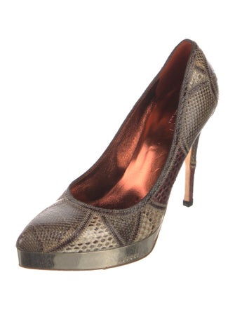 Gucci Snakeskin Animal Print Pumps