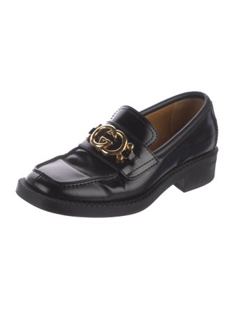 Gucci Interlocking G Logo Leather Loafers