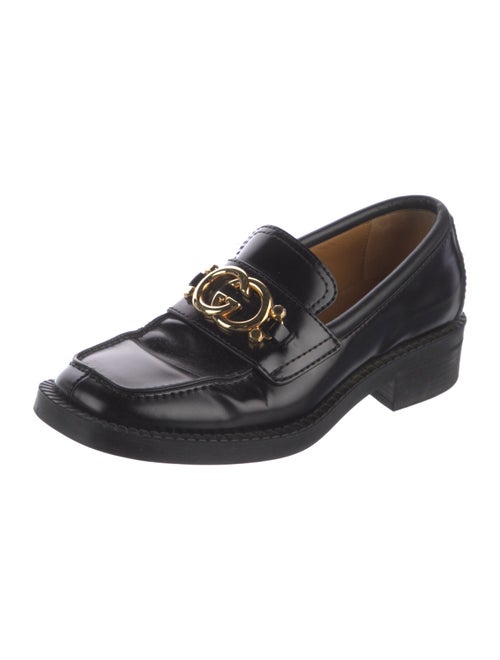 Gucci Interlocking G Logo Leather Loafers