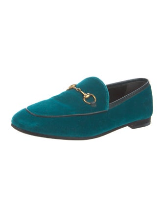 Gucci Horsebit Accent Velvet Loafers