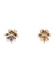 Gucci 18K Mother of Pearl & Diamond Floral Stud Earrings