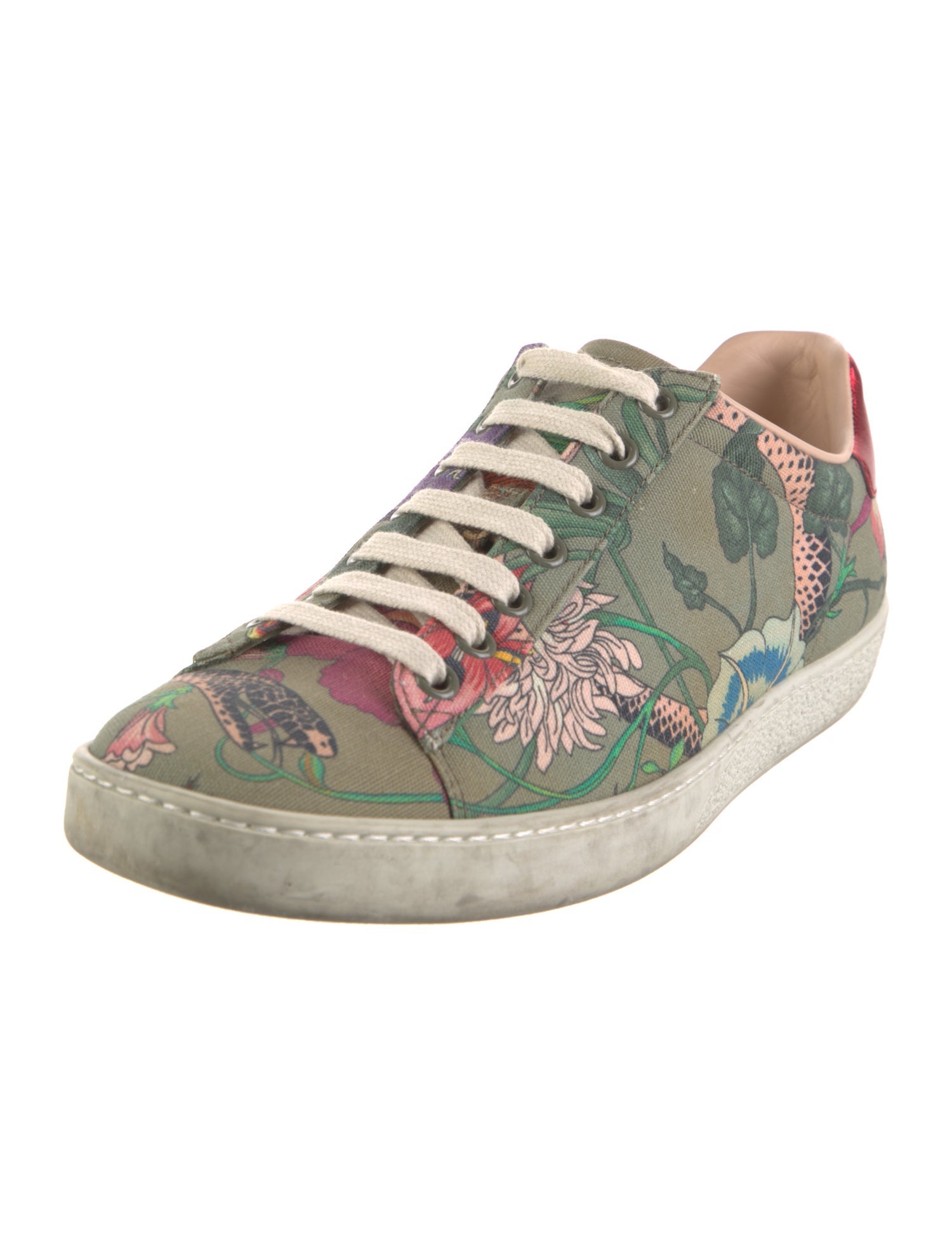 Gucci Canvas Floral Print Sneakers