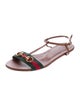Gucci Web Web Accent T-Strap Sandals