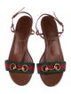 Gucci Web Web Accent T-Strap Sandals