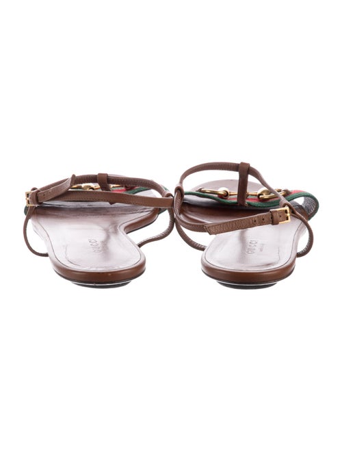Gucci Web Web Accent T-Strap Sandals