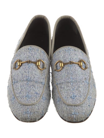 Gucci Horsebit Accent Tweed Loafers