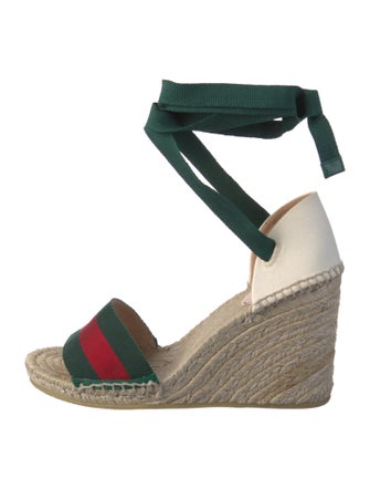 Gucci Web Accent Canvas Espadrilles