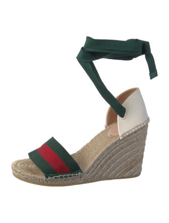 Gucci Web Accent Canvas Espadrilles