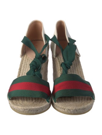 Gucci Web Accent Canvas Espadrilles