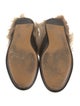 Gucci Leather Fur Trim Mules