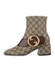 Gucci Horsebit Accent Canvas Boots