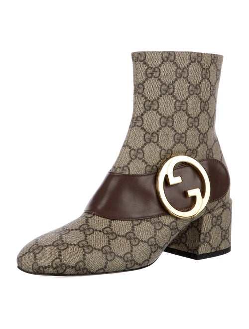 Gucci Horsebit Accent Canvas Boots