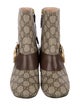 Gucci Horsebit Accent Canvas Boots