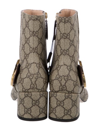 Gucci Horsebit Accent Canvas Boots