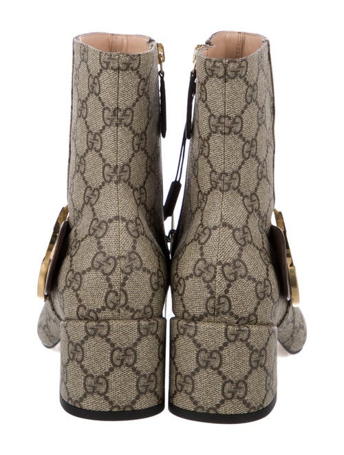 Gucci Horsebit Accent Canvas Boots