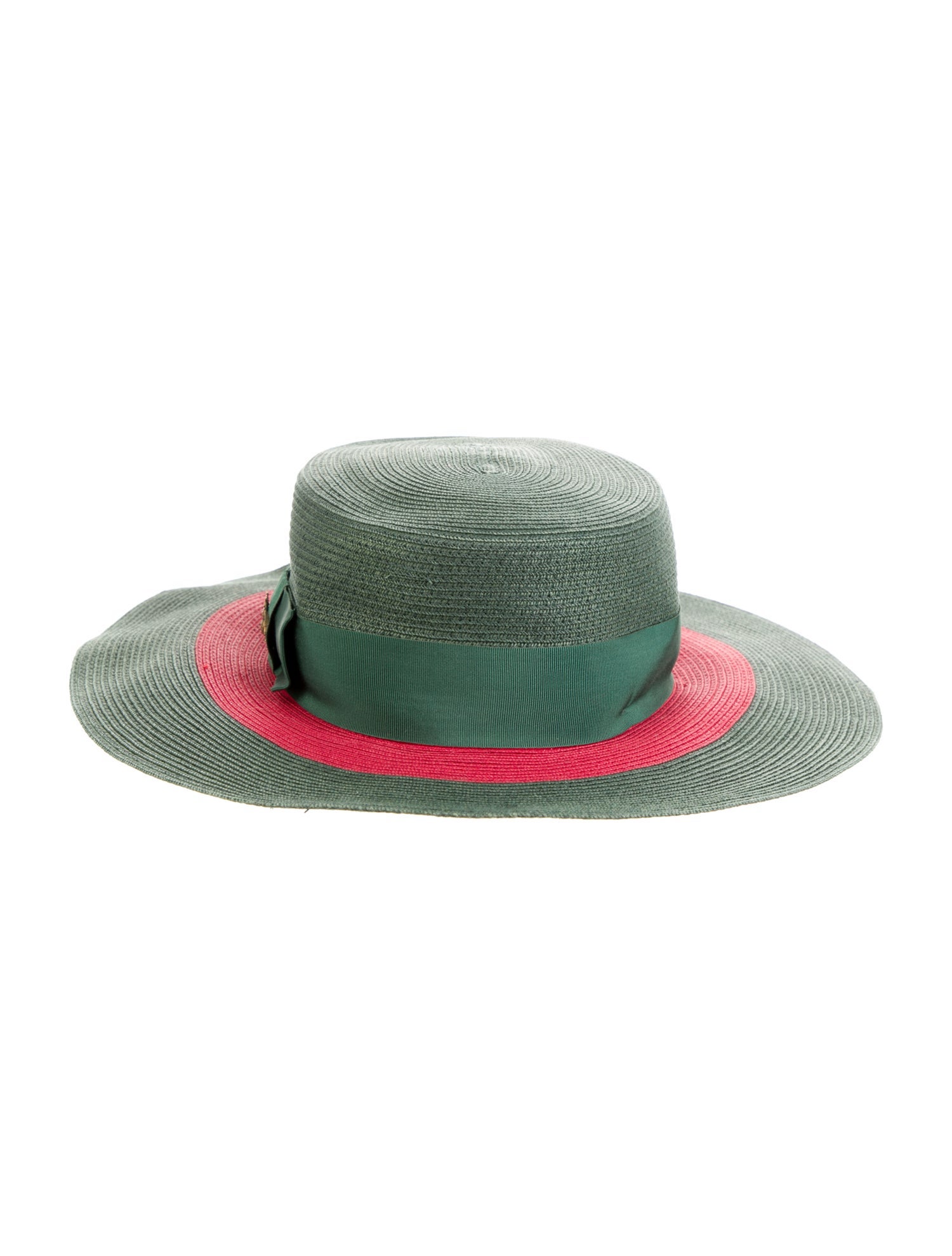 Gucci Green Pattern Paper Sunhat Size S