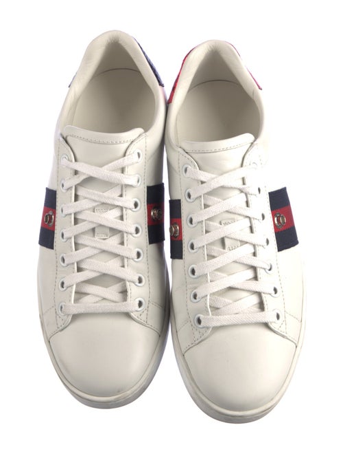 Gucci Web Accent Leather Sneakers