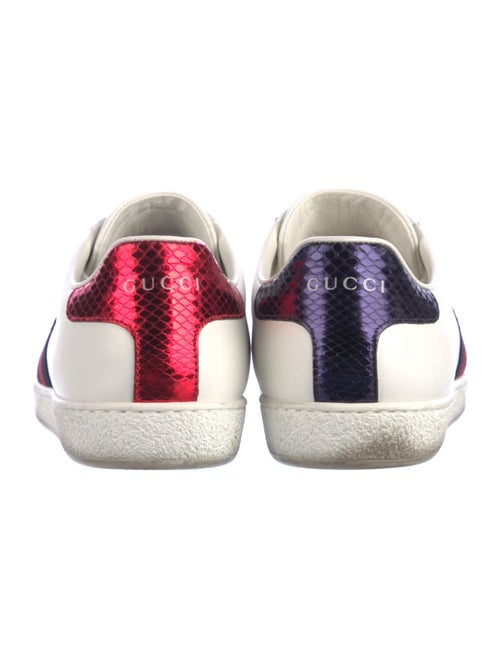 Gucci Web Accent Leather Sneakers