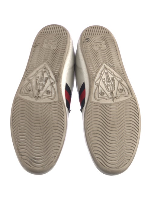 Gucci Web Accent Leather Sneakers