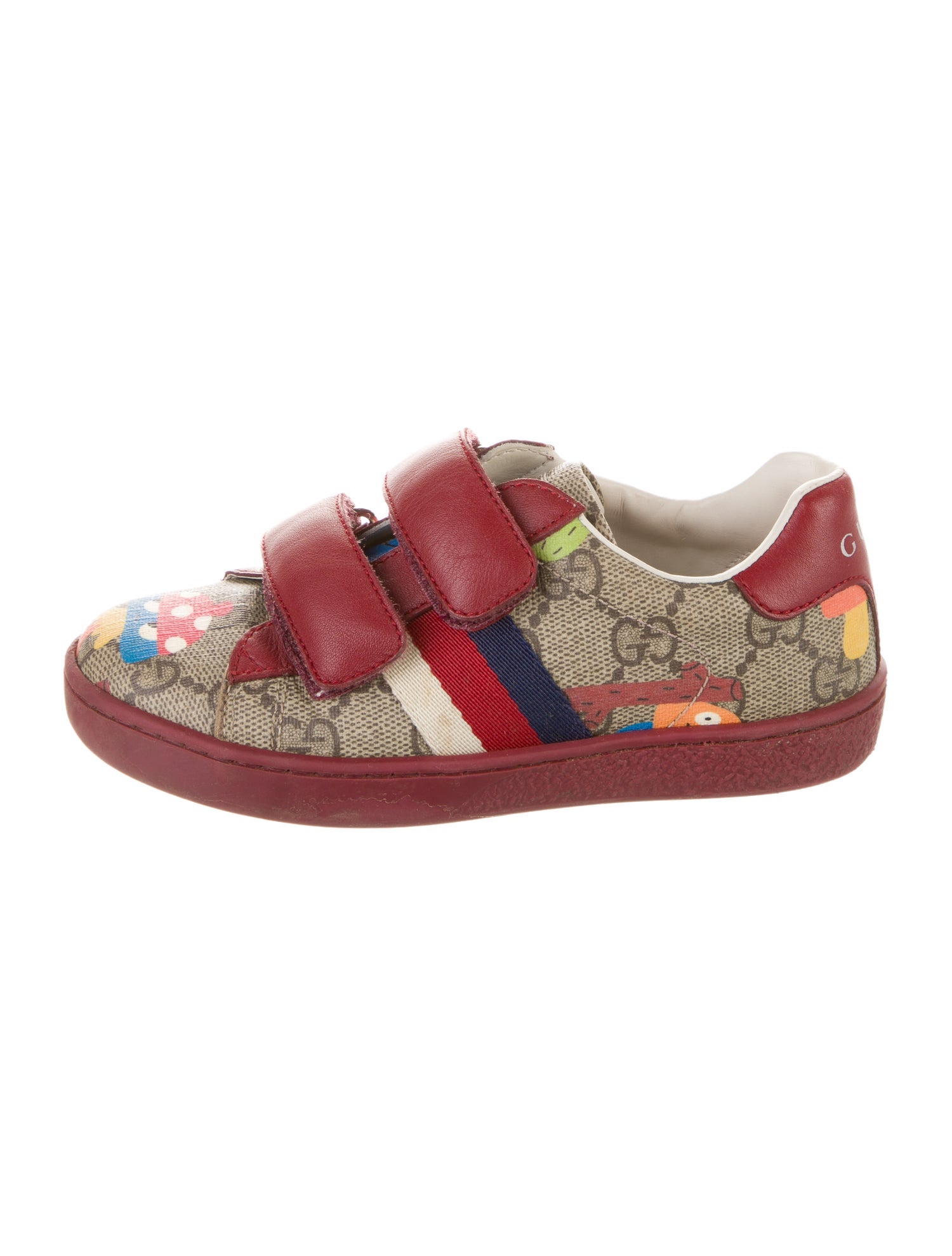 Gucci GG Supreme Leather Trimmed Sneakers