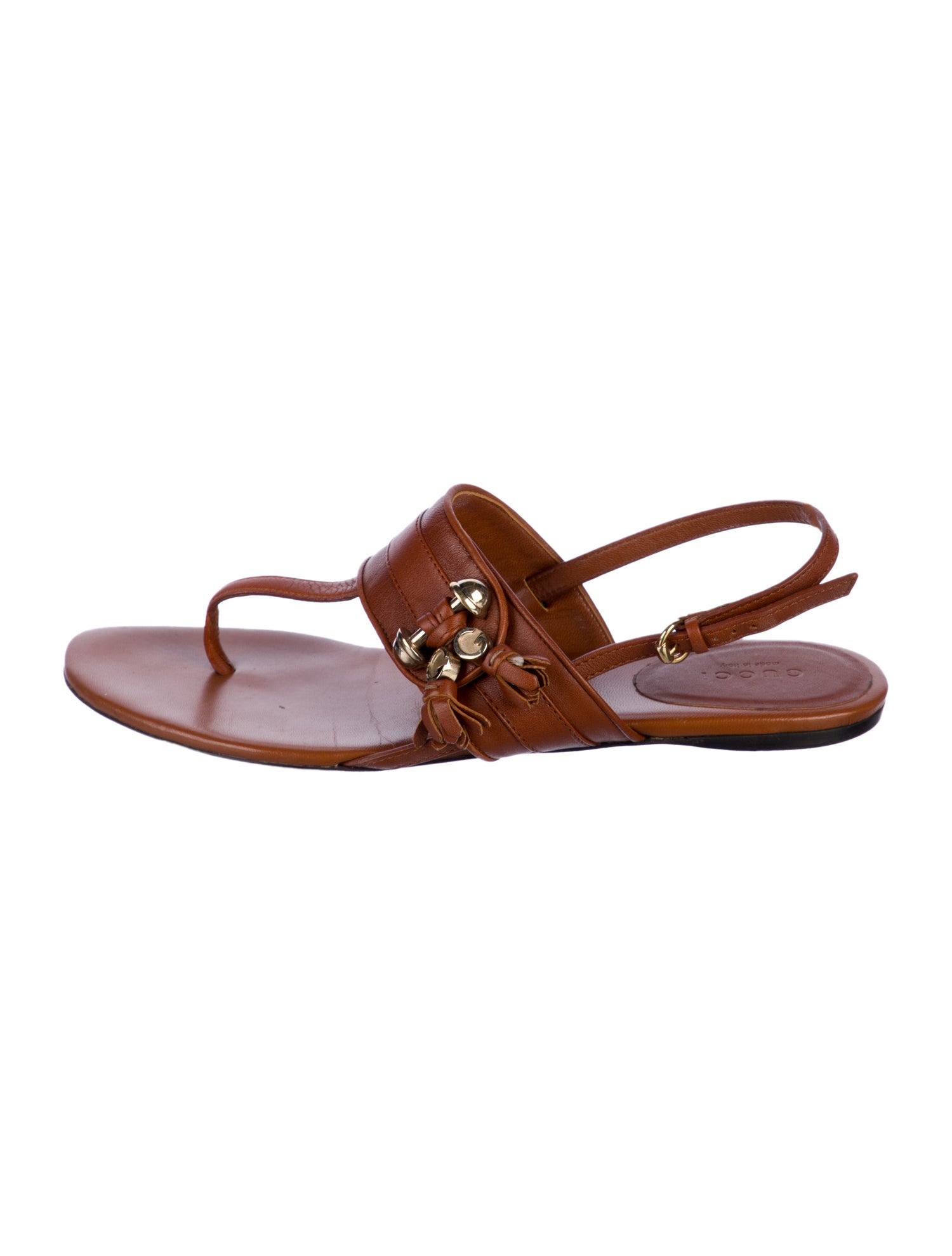 Gucci Leather Slingback Sandals