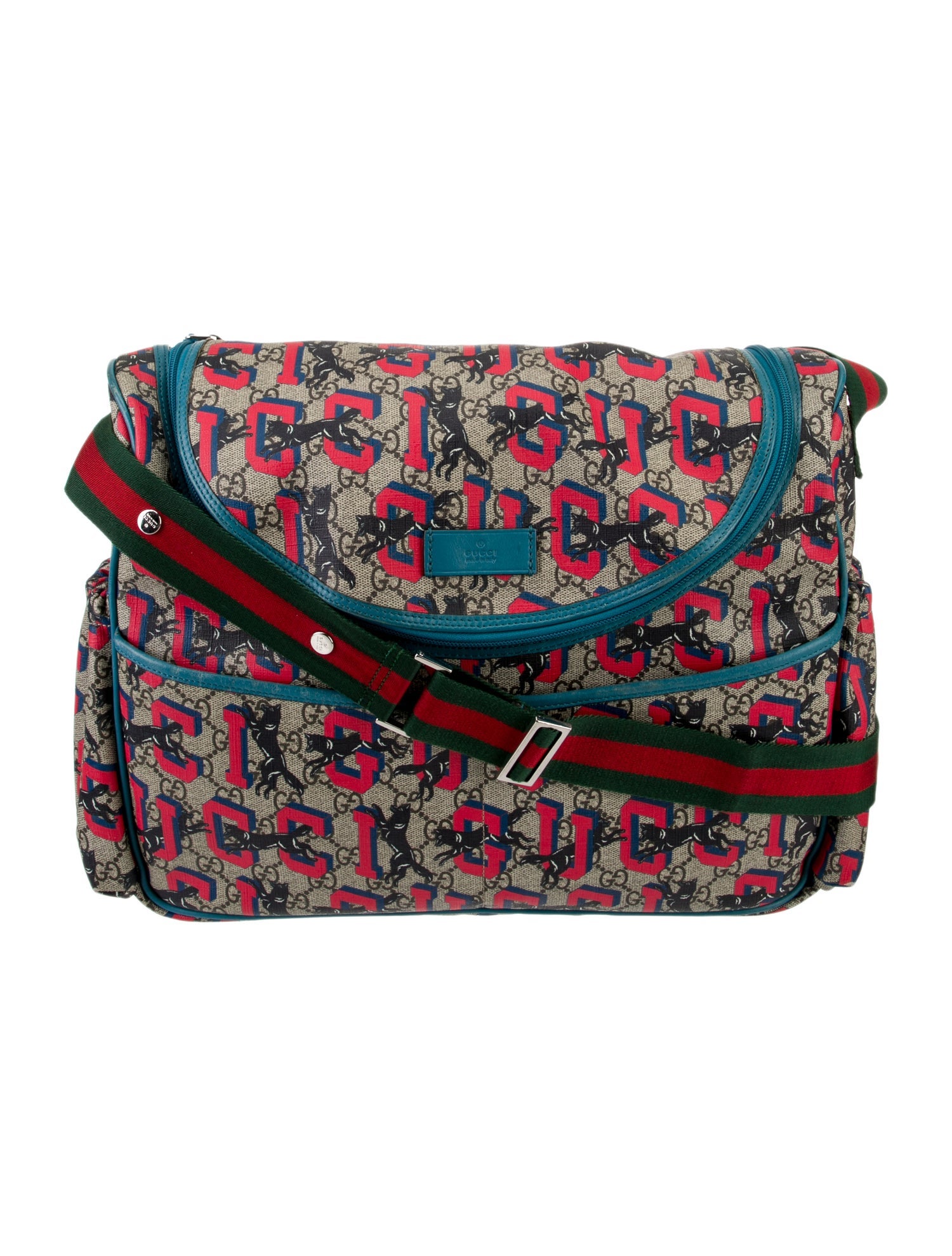Gucci GG Supreme Wolf Diaper Bag