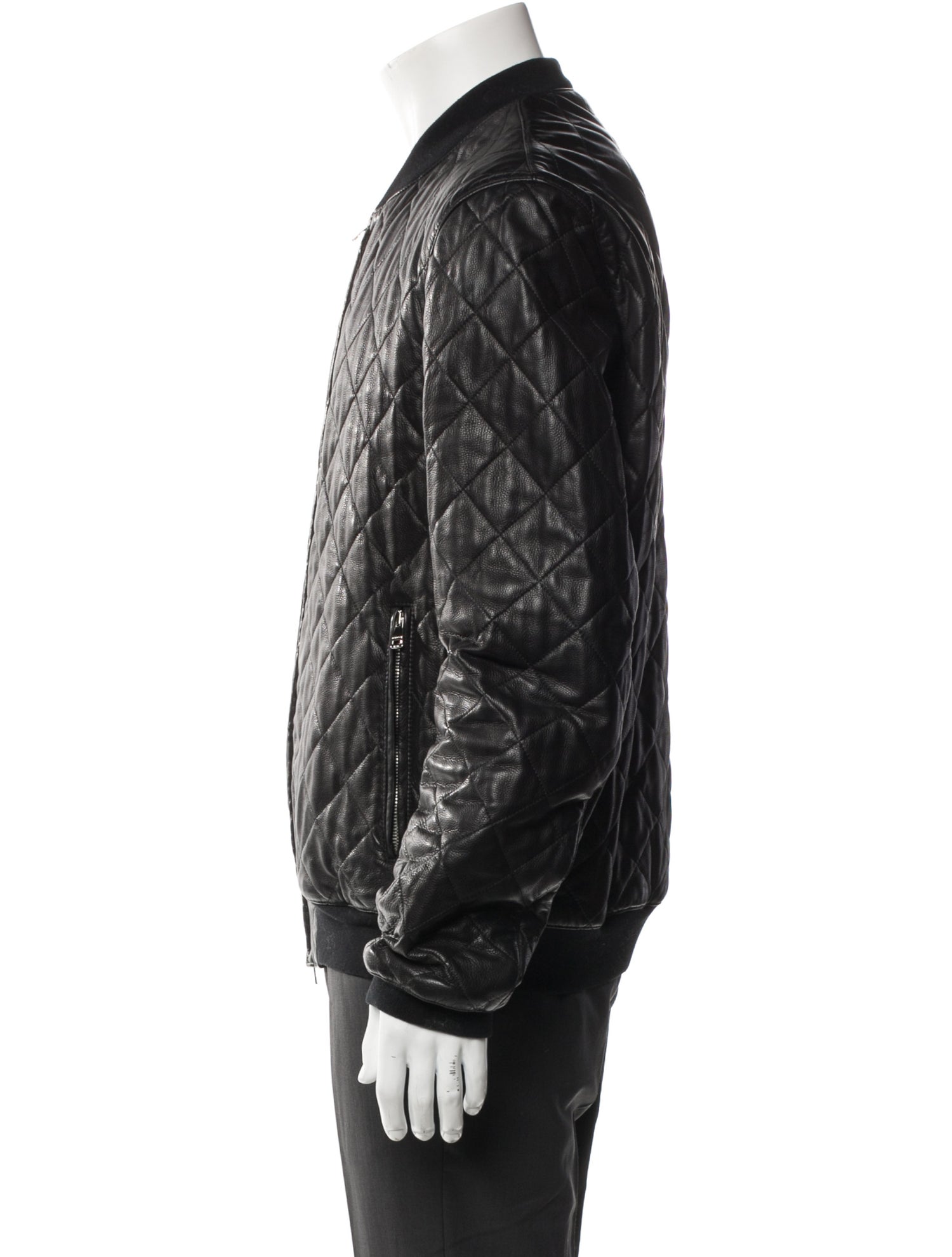 Gucci Leather Bomber Jacket