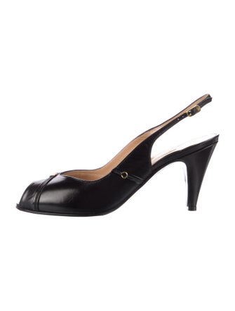Gucci Vintage Interlocking G Logo Slingback Pumps