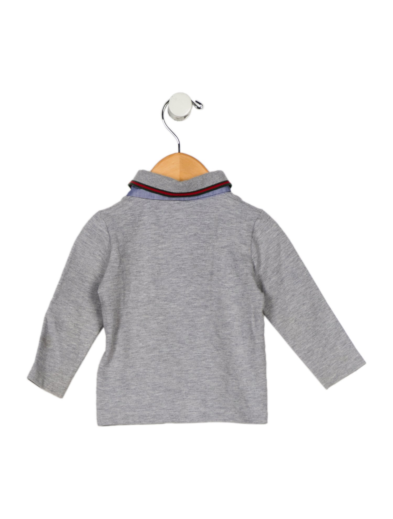 Gucci Infant Boys' Patterned Embroidered Long Sleeve Polo Shirt