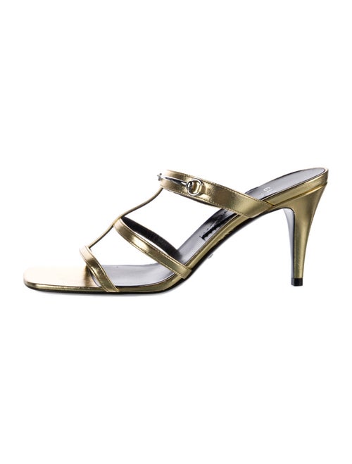 Gucci Horsebit Accent Leather Slides