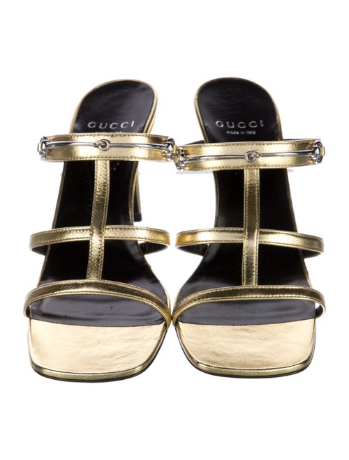 Gucci Horsebit Accent Leather Slides