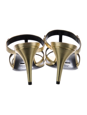 Gucci Horsebit Accent Leather Slides